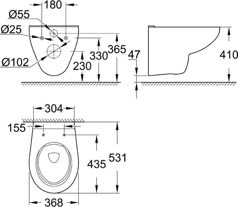 Унитаз подвесной Grohe Bau Ceramic 39427000 Sancos — официальный сайт