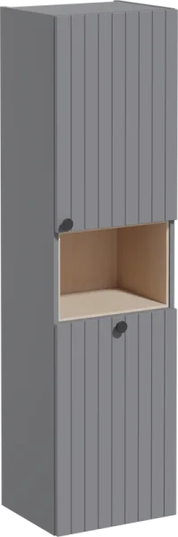 Шкаф-пенал для ванной VitrA Root Groove 40 R, с бельевой корзиной, серый Sancos — Оригинал
