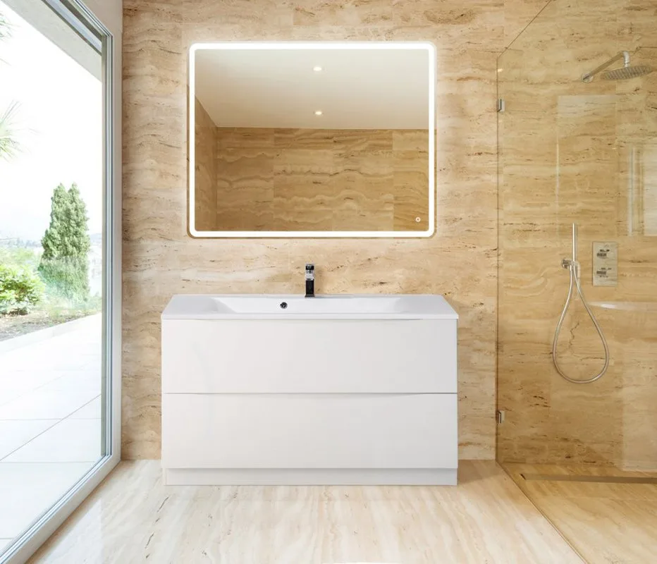 Тумба под раковину без столешницы BelBagno Marino 100 bianco lucido, напольная Sancos — официальный сайт