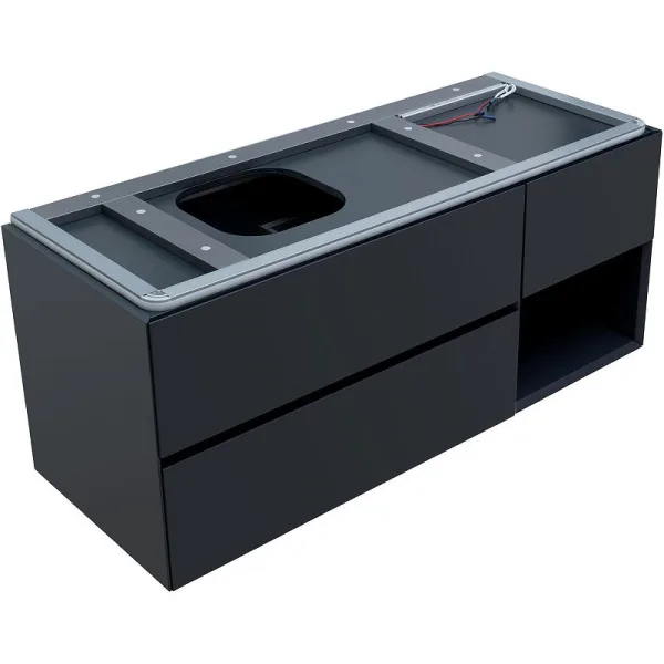Тумба под раковину без столешницы Allen Brau Infinity 120 L подвесная, антрацит матовый Sancos — Оригинал