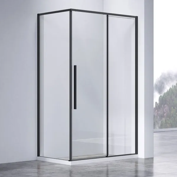 Душевой уголок Vincea Slim-N VSR-4SN8011CLB 110х80 см, профиль черный Sancos — Оригинал