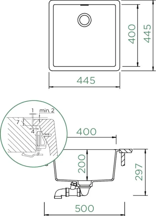 Мойка кухонная Schock Greenwich 700909F 50 Cristadur пуро Sancos — официальный сайт