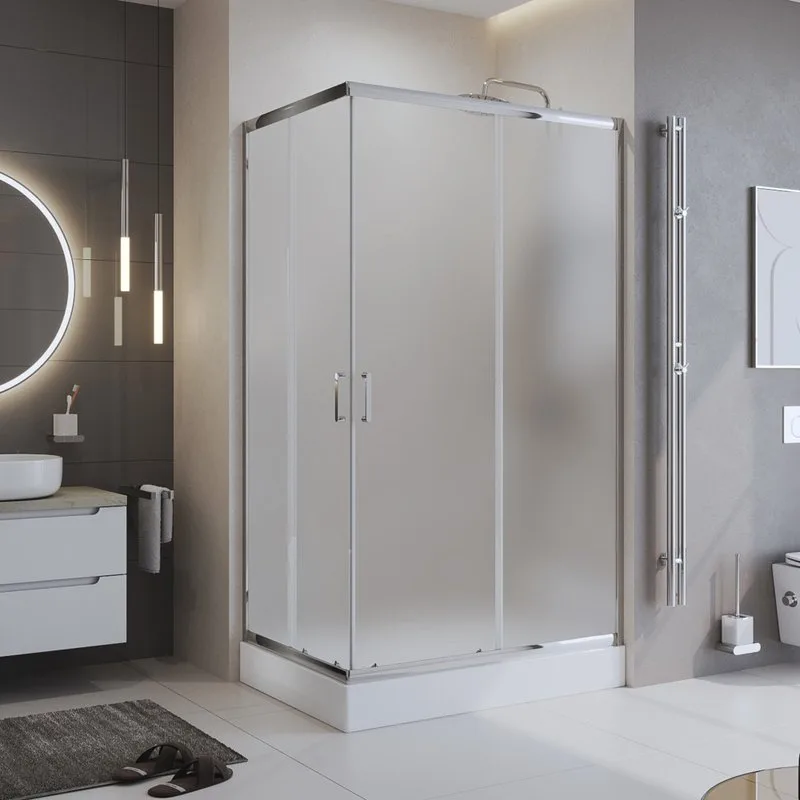 Душевой уголок BelBagno Uno 195 AH 2 120/80 P Cr стекло текстурное Sancos — официальный сайт