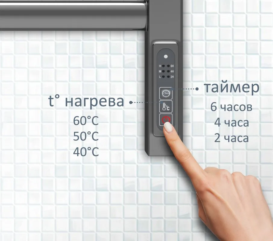 Полотенцесушитель электрический AQUATEK Поларис П10 50x90 хром Sancos — официальный сайт