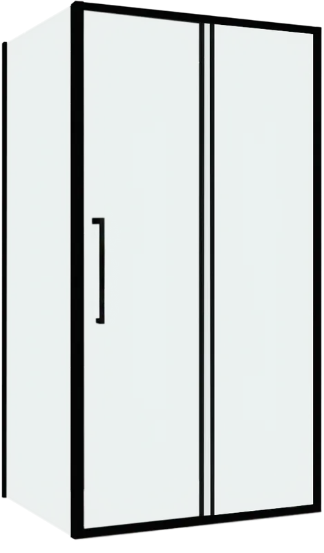 Душевой уголок Abber Schwarzer Diamant AG30180BH-S60B 180x60, профиль черный,  стекло прозрачное Sancos — официальный сайт