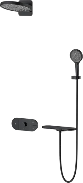 Душевой комплект Vincea Futura VSFW-2F12TMB, С ВНУТРЕННЕЙ ЧАСТЬЮ, черный матовый Sancos — Оригинал