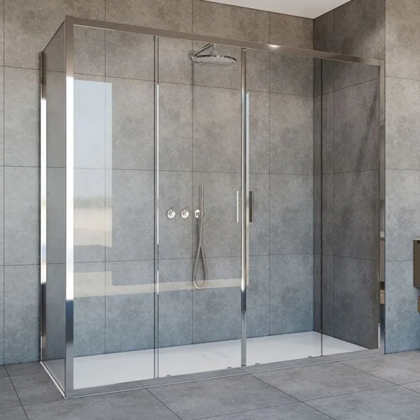 Душевой уголок Vincea Garda VSR-1G28018CL 180x80 см, профиль хром, стекло прозрачное Sancos — Оригинал