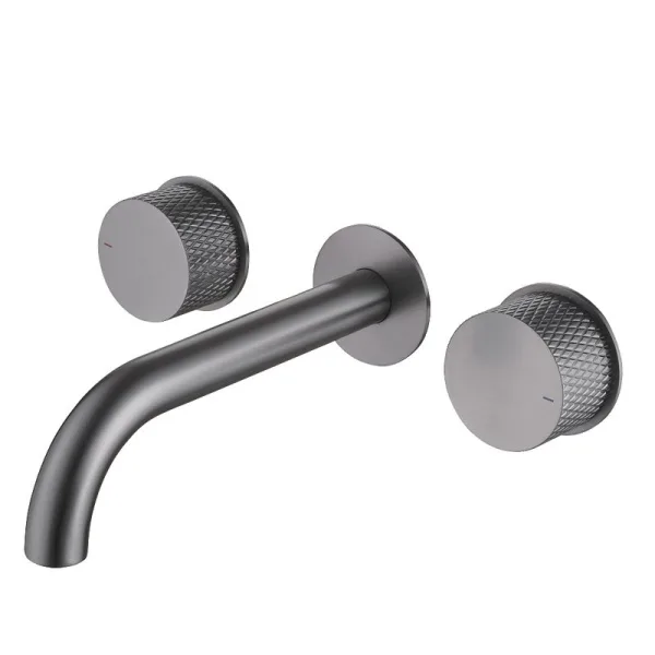 Смеситель для раковины Abber Wasser Kreis AF81122NG, С ВНУТРЕННЕЙ ЧАСТЬЮ, никель Sancos — Оригинал