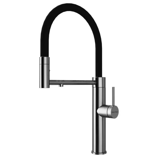Смеситель для кухни Paulmark Ganymede Ga213199-BS с гибким изливом, брашированная сталь Sancos — Оригинал