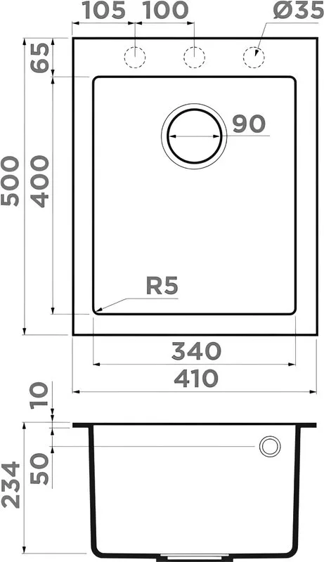 Мойка кухонная Omoikiri Bosen 41-СH шампань Sancos — официальный сайт