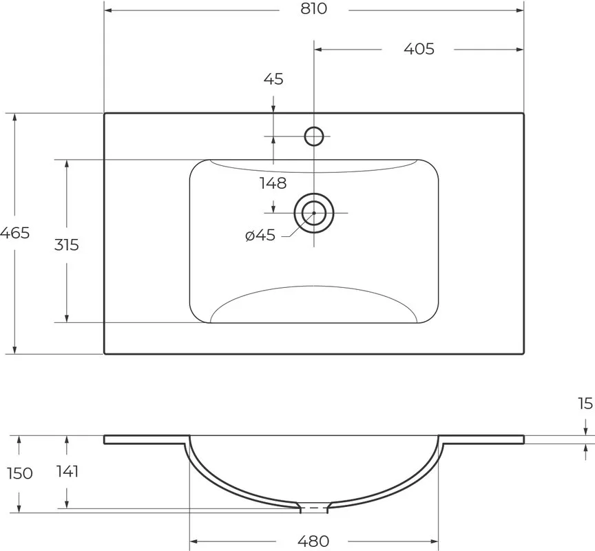 Мебельная раковина BelBagno BB810/465-LV-VTR-BL белая Sancos — официальный сайт