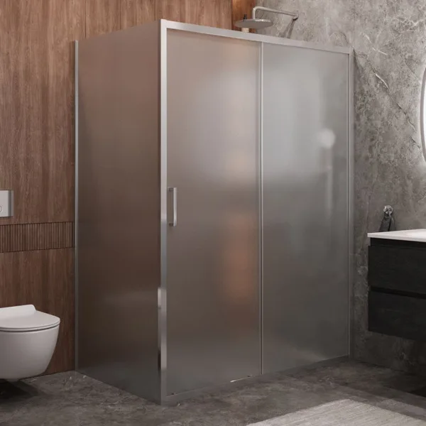 Душевой уголок Cezares Molveno AH 11 150+90 P Cr 150х90 см, профиль хром, стекло рифленое Sancos — Оригинал