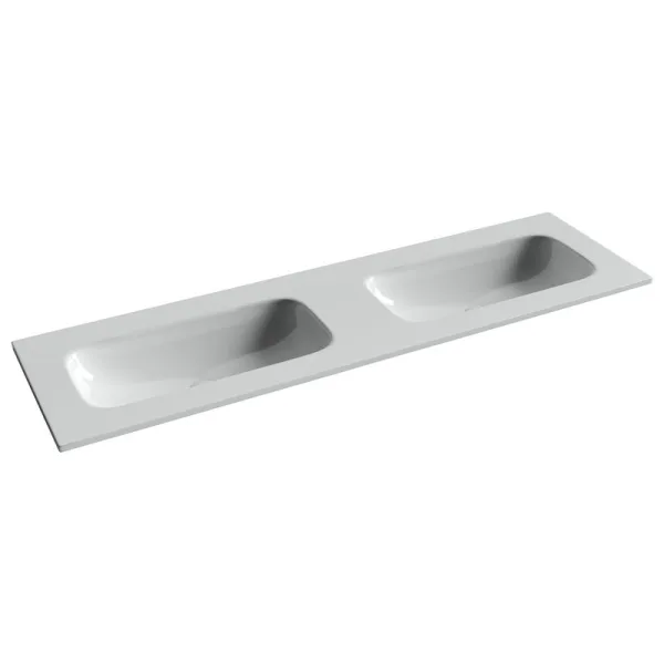 Мебельная раковина Ceramicanova Grace прямоугольная 161см с двумя чашами без отверстий под смеситель Sancos — Оригинал