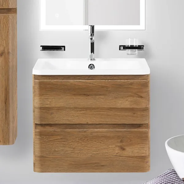 Тумба под раковину без столешницы BelBagno Albano 60 подвесная, rovere rustico Sancos — Оригинал