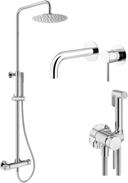 Комплект для ванной Plumberia Selection Ixo KITZXO6302CR210 С ВНУТРЕННЕЙ ЧАСТЬЮ, хром Sancos — Оригинал
