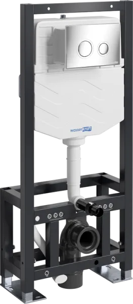 Система инсталляции для унитазов Wasserkraft Dill 61TLT.010.ME.CH01, с кнопкой смыва хром Sancos — Оригинал
