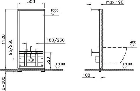Система инсталляции для биде VitrA Frame 880-5800 Sancos — официальный сайт