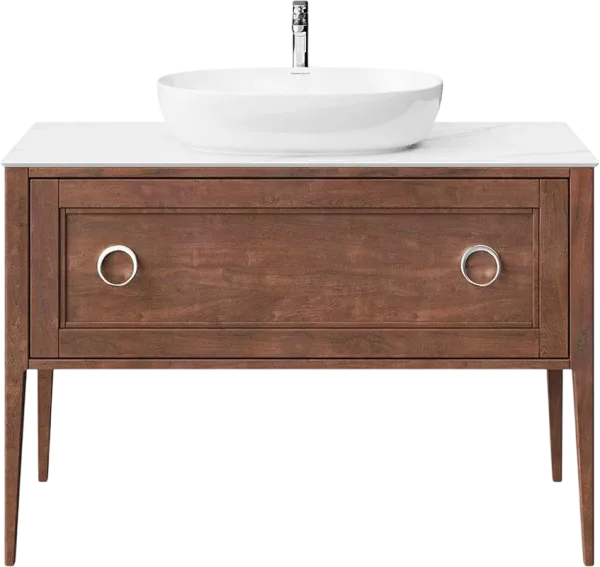 Тумба под раковину без столешницы KERAMA MARAZZI Plaza Classic Neo 120 с органайзером, орех матовый Sancos — Оригинал