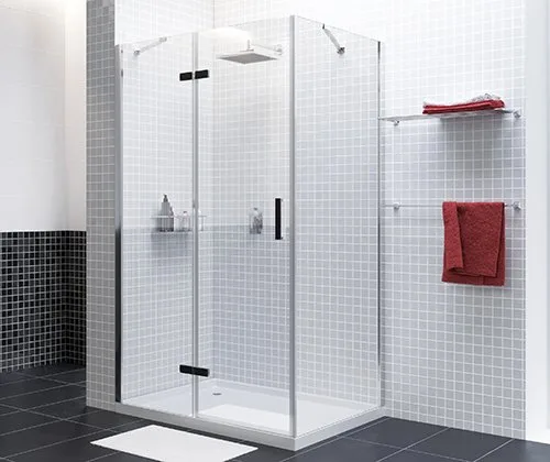 Душевой уголок Wasserkraft Aller 10H06LB black matt, 120x80 см Sancos — официальный сайт