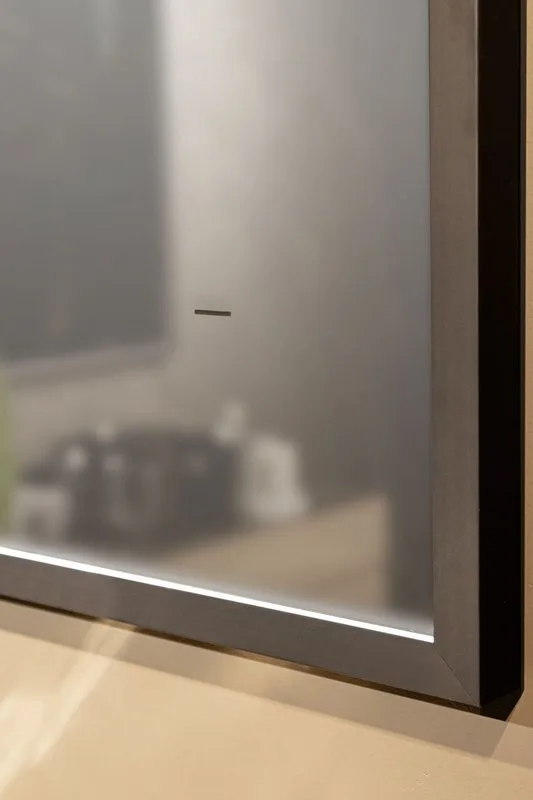 Зеркало Art&Max Aversa 120х70 черное, с LED-подсветкой, 6000К Sancos — официальный сайт