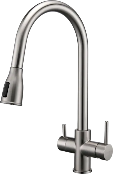 Смеситель для кухни Paulmark Lange 214212-NI никель Sancos — Оригинал