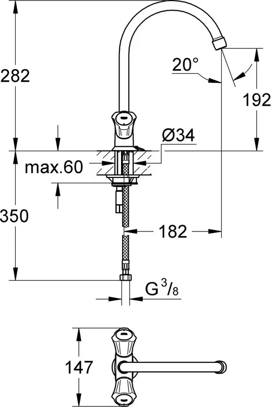 Смеситель для кухни Grohe Costa L 31812001 Sancos — официальный сайт