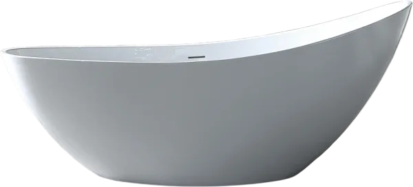 Акриловая ванна Abber AB9233 185x80 см, отдельностоящая, белая, овальная, с каркасом, со сливом-пере Sancos — Оригинал