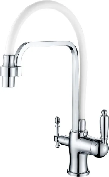 Смеситель для кухни Zorg Sanitary ZR 342-8 YF с гибким изливом Sancos — Оригинал