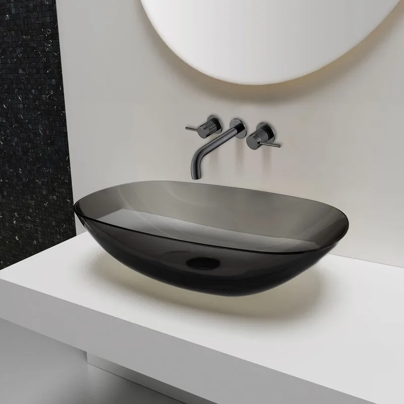 Смеситель для раковины Vincea Groove VBFW-4G1GM С ВНУТРЕННЕЙ ЧАСТЬЮ, вороненая сталь Sancos — официальный сайт