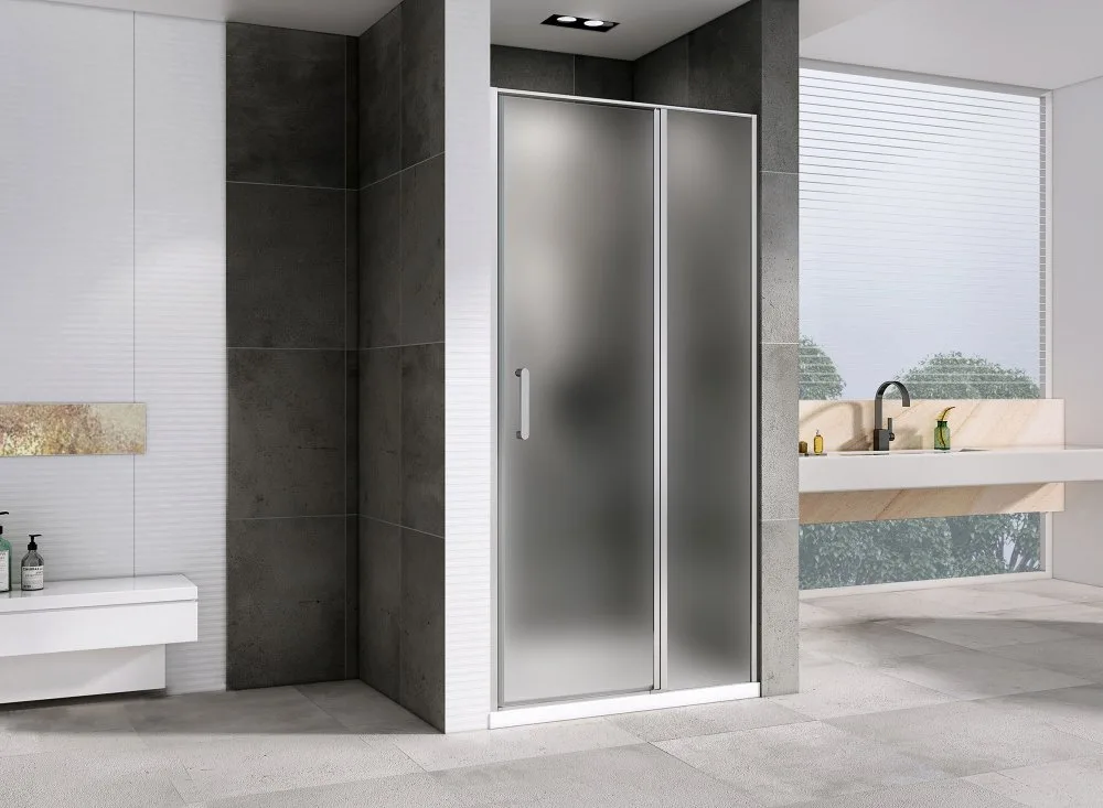 Душевая дверь в нишу Abber Sonnenstrand AG04110MS 110 см, профиль хром, стекло матовое Sancos — официальный сайт