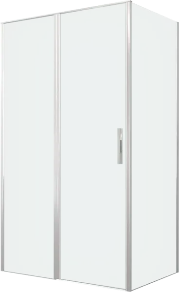 Душевой уголок Allen Brau Priority 120x80, профиль серебро браш, стекло прозрачное Sancos — Оригинал