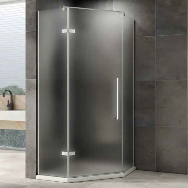 Душевой уголок Abber Ewiges Wasser AG05090M 90x90, профиль хром матовый, стекло матовое Sancos — Оригинал