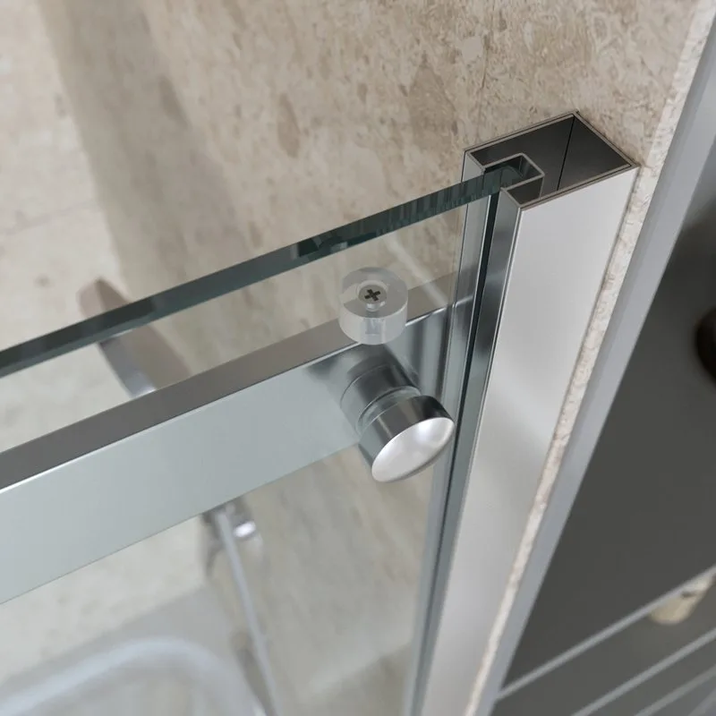 Душевая дверь в нишу BelBagno Marino 2 BF-1-110-C-CR профиль хром, стекло прозрачное Sancos — официальный сайт