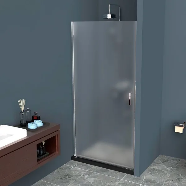 Душевая дверь в нишу BelBagno Uno B-1-85-P-Cr стекло текстурное Sancos — Оригинал