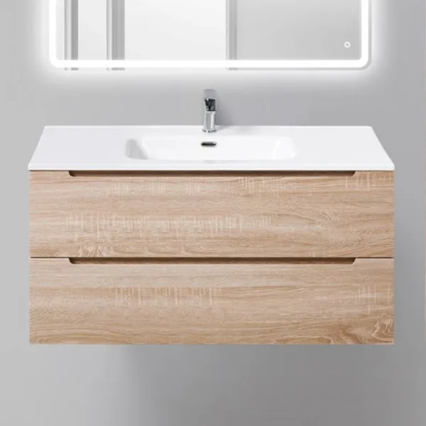 Тумба под раковину без столешницы BelBagno Etna 100 rovere bianco Sancos — Оригинал