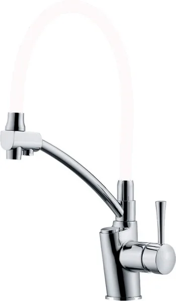 Смеситель для кухни Zorg Sanitary ZR 354-8 YF с гибким изливом Sancos — Оригинал