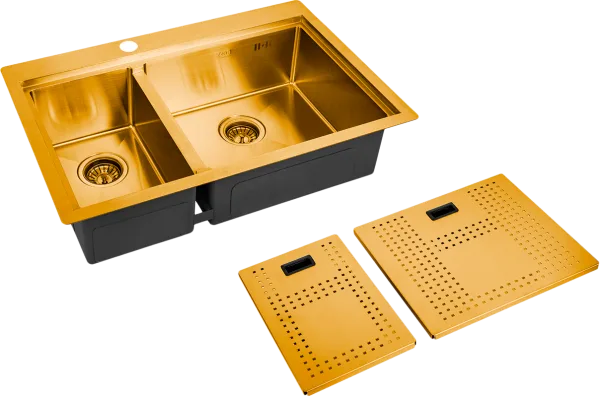 Мойка кухонная Zorg Master N-78-2-52-R Bronze Sancos — Оригинал
