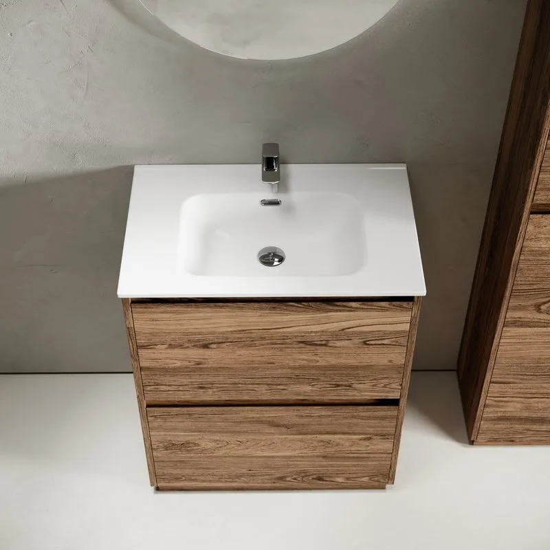 Тумба с раковиной Sancos Libra Floor 70 дуб чарльстон, белая раковина CN7007 Sancos — официальный сайт
