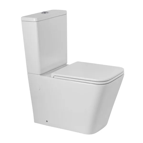 Чаша для унитаза-компакта BelBagno Ardente-R BB02093CPR/SC безободковый, с сиденьем микролифт, белый Sancos — Оригинал