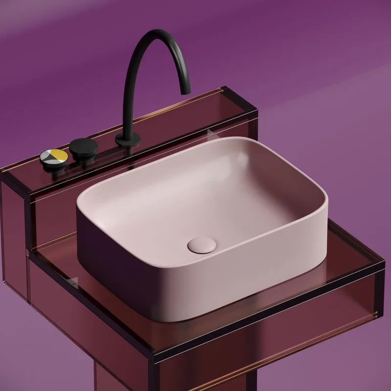 Накладная раковина Ceramicanova Element CN6052MP розовая матовая Sancos — официальный сайт