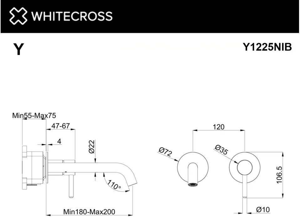 Смеситель для раковины WHITECROSS Y Y1225NIB брашированный никель Sancos — официальный сайт