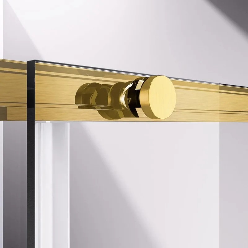 Душевая дверь в нишу Vincea Slim-N VDS-4SN110CLG 110 см, профиль брашированное золото, стекло прозра Sancos — официальный сайт