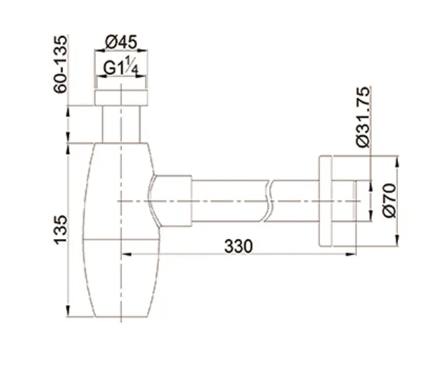 Сифон для раковины Splendy Elegance R ER30815MNB, брашированный никель Sancos — официальный сайт