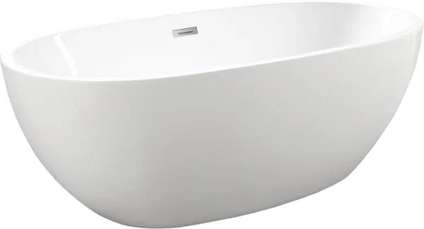Акриловая ванна Vincea VBT-509 165x75 см, отдельностоящая, белая, овальная, на ножках, со сливом-пер Sancos — Оригинал