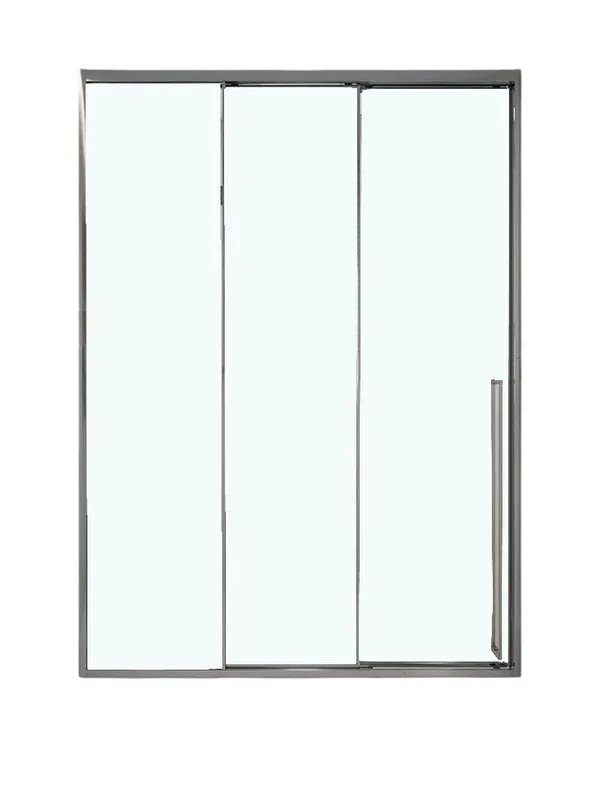 Душевая дверь в нишу Veconi Premium Prato 300 CH-L 100, профиль матовый хром, стекло прозрачное Sancos — официальный сайт