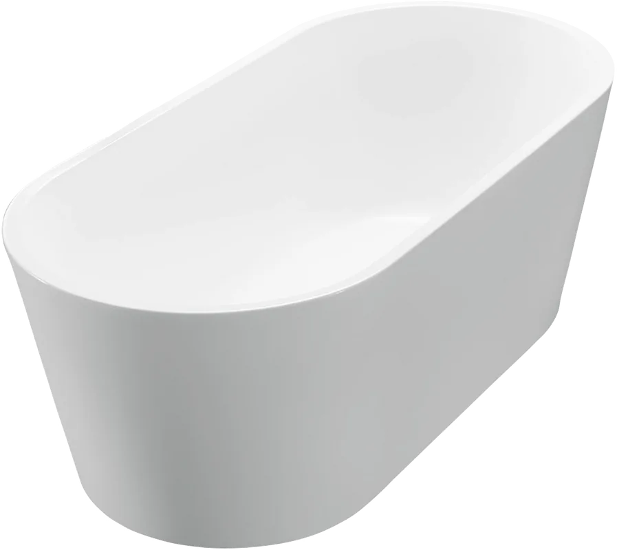 Акриловая ванна BelBagno BB71-1800-W0 180x80 см, отдельностоящая, белая, овальная, на ножка Sancos — официальный сайт
