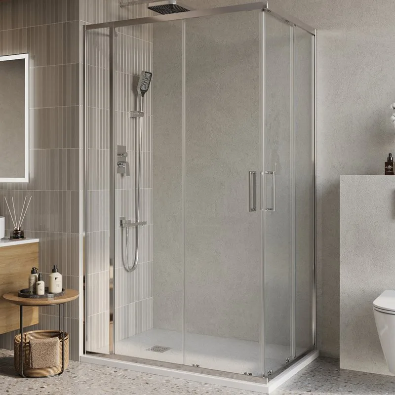 Душевой уголок BelBagno Luce AH-21-125/100-C-Cr профиль хром, стекло прозрачное Sancos — официальный сайт