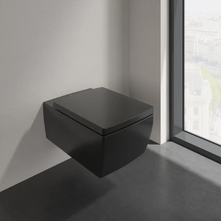 Крышка-сиденье Villeroy & Boch Memento 2.0 Memento 2.0 8M24S1S5 ebony, с микролифтом Sancos — официальный сайт