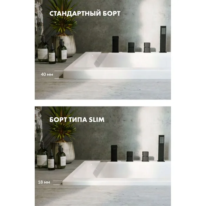 Акриловая ванна WHITECROSS Layla Slim 170x75 см, пристенная, белая Sancos — официальный сайт