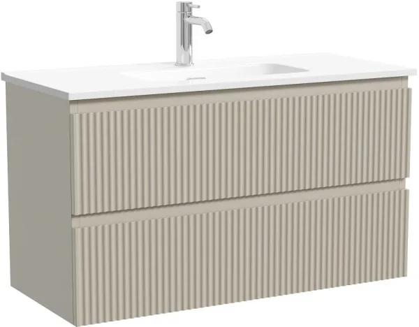 Тумба под раковину Sancos Snob R 90 подвесная Beige soft (капучино), SNR90/39CE Sancos — Оригинал